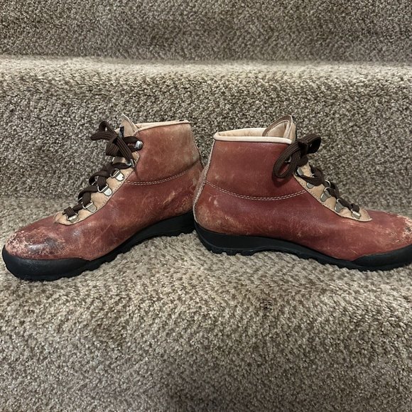Vintage Vasque Mens Sz 8M Skywalker Hiking Boots Red Brown Leather Laceup main image 4